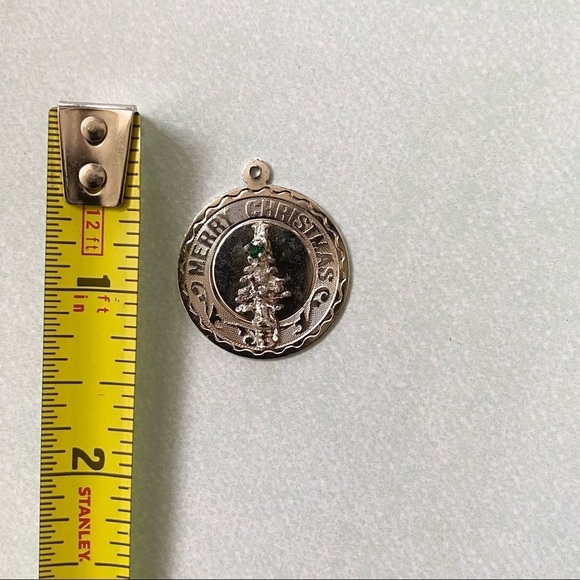 Sterling Silver Merry Christmas Charm for Necklace or Bracelet - Picture 3 of 3